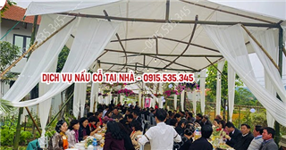 Ảnh ĐẶT TIỆC TẠI NHÀ BA VÌ | Nấu Cỗ Cưới 45 Mâm Tại Nhà Cô Hằng Ở Ba Vì