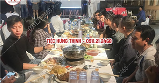 Ảnh Phục Vụ Tiệc Tất Niên Cuối Năm 15 Mâm Ở Khu Đô Thị The Eden Rose Thanh Trì 